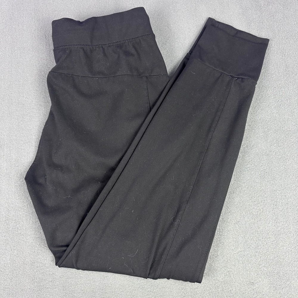 Yogalicious Lux Black Joggers XS Tapered Drawstring Zipper Pockets Yoga Pants